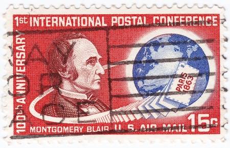 USA - CIRCA 1963   stamp printed in USA shows Montgomery Blair, circa 1963