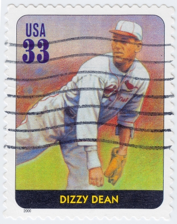 USA - CIRCA 2000: stamp printed in the USA shows Dizzy Dean American professional baseball player, circa 2000のeditorial素材