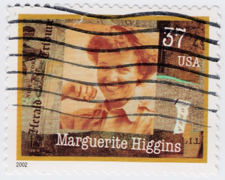 USA - CIRCA 2002 : stamp printed in USA show Marguerite Higgins American reporter and war...