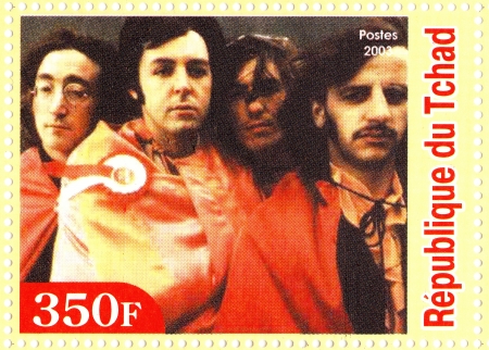 TCHAD - CIRCA 2003 : The Beatles  - 1960s famous musical pop group.のeditorial素材