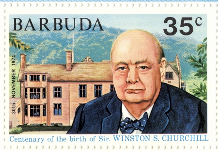 stamp with Winston Churchillのeditorial素材