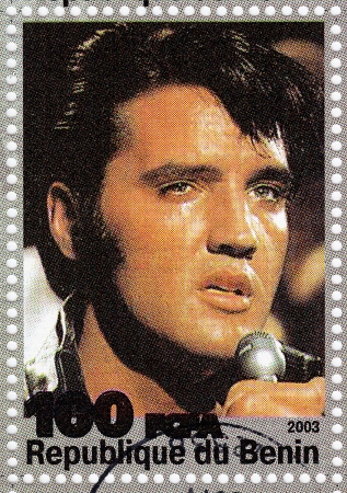 BENIN - CIRCA 2003   famous rock and roll singer Elvis Presleyのeditorial素材