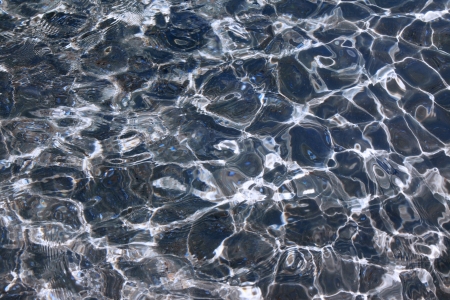 wave and games sunlight in water, abstract backgroundの写真素材