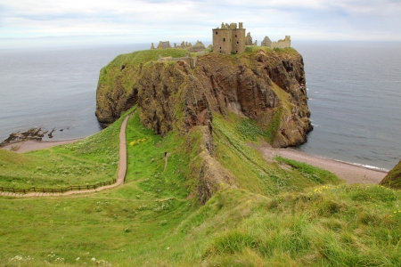 Dunnottar Castle, Scotland, UKの写真素材