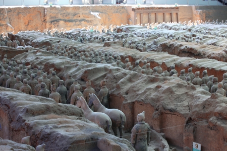 The famous terracotta warriors of XiAn, Chinaのeditorial素材