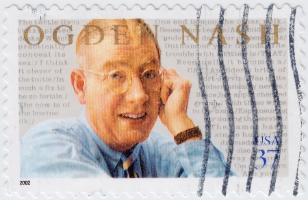 USA - CIRCA 2002 : stamp printed in USA show Ogden Nash American poet, circa 2002