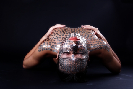 woman in thumbtackの写真素材