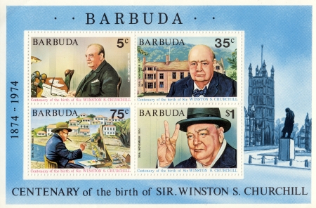 stamp with Winston Churchillのeditorial素材