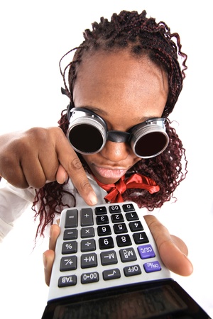 afro american isolated on whiteの写真素材