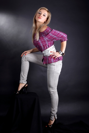 fashion young womanの写真素材