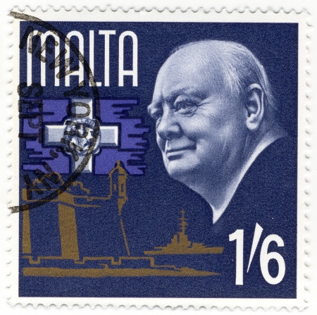 vintage stamp with Winston Churchillのeditorial素材