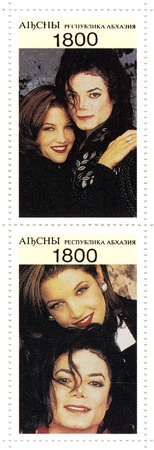 stamp with singer of michael jacksonのeditorial素材