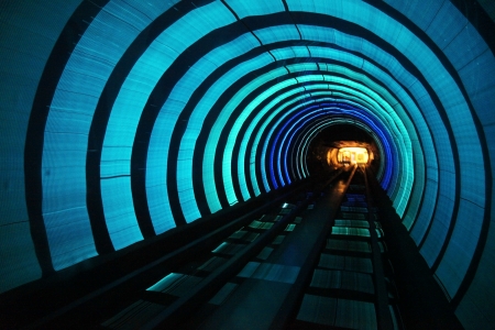 subway high-speed train with motion blurの写真素材