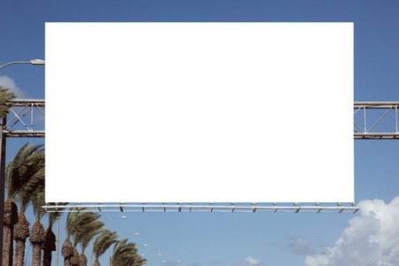 Empty roadside billboardsの写真素材