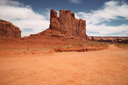 Monument Valley, desert canyon in Utah, USAの写真素材
