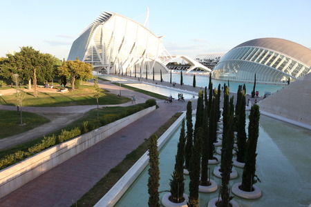 Valencia architectural complex City of Arts and Sciences のeditorial素材
