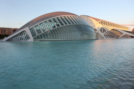 Valencia architectural complex City of Arts and Sciences (Ciudad de las Artes y las Ciencias), Spainのeditorial素材