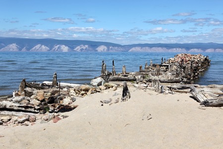 The coast at Lake Baikal, Olkhon island, , Russiaの写真素材