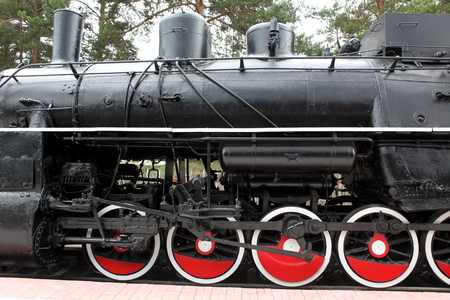 old style train in railroad
