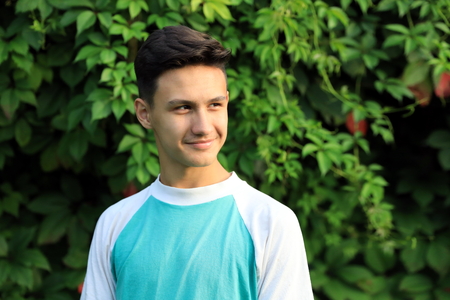 Funny boy outdoors