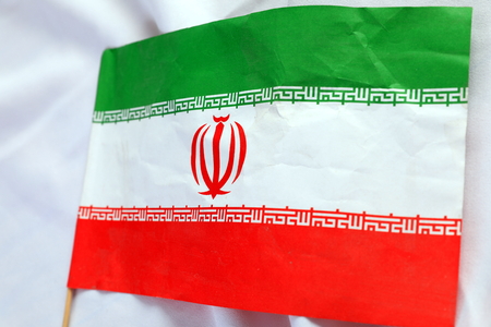 Close up of The Iran flag