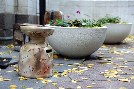 Autumn in old city parkの写真素材