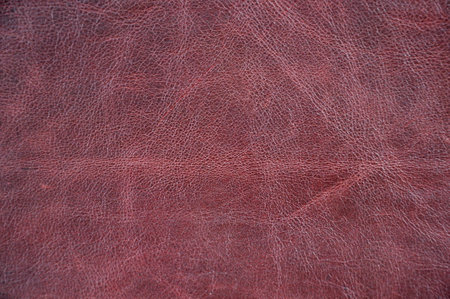 Red-brown leather for furniture. Background. Design of leather upholstery of furniture.の写真素材