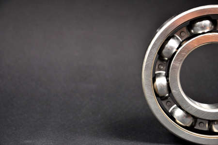 Bearing on a black background. Copy spaceの写真素材