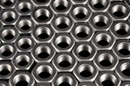 Background of arranged in rows of nuts