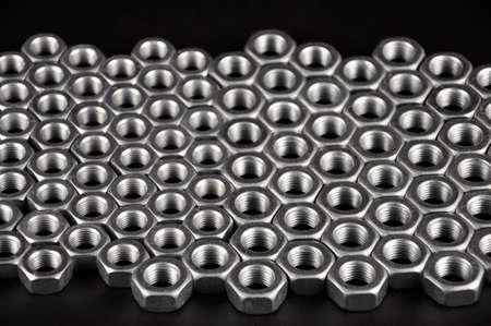 Background of arranged in rows of nuts