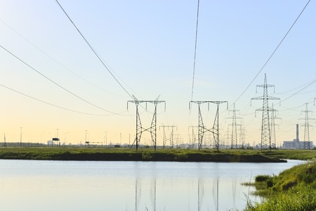 Electric power lineの写真素材