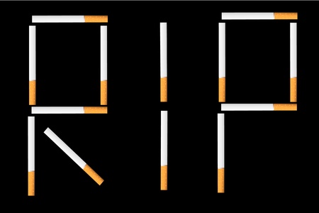 Ð¡igarettes on black background  - vector illustrationのイラスト素材