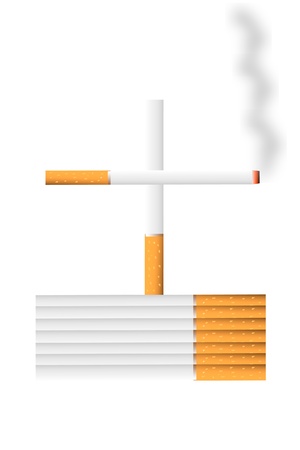 Stop smoking concept - danger of cigarettes - vector illustrationのイラスト素材