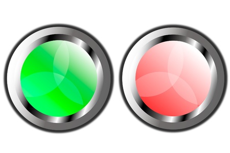 2 glossy button. Vector illustration.のイラスト素材