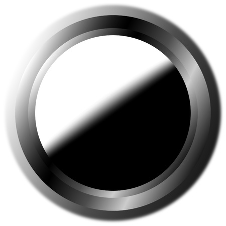 Black-white button. Vector illustration.のイラスト素材