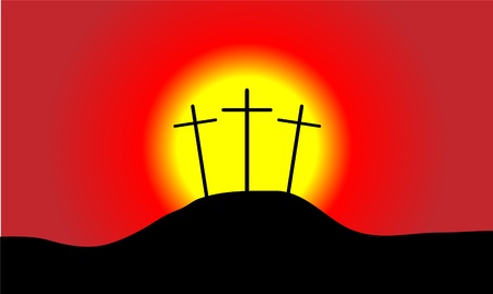 Calvary, an illustration of the crucifixionのイラスト素材
