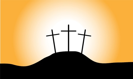 Calvary, an illustration of the crucifixionのイラスト素材
