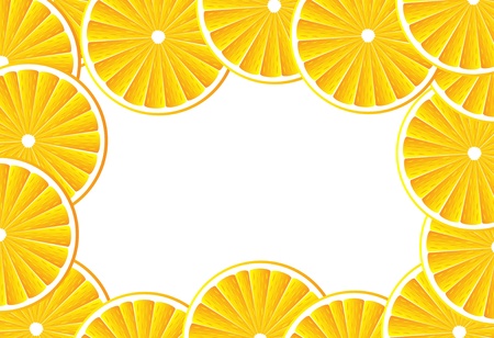 Background with slices orange  . Vector illustration.のイラスト素材