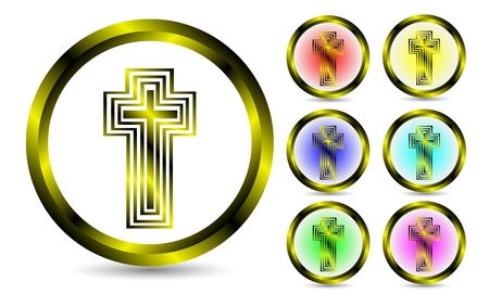 Set of a cross icon のイラスト素材