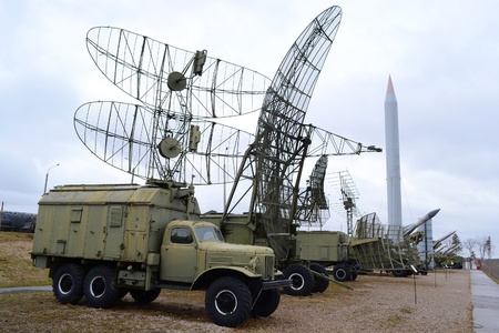 The photo of military radar station in in the army museum