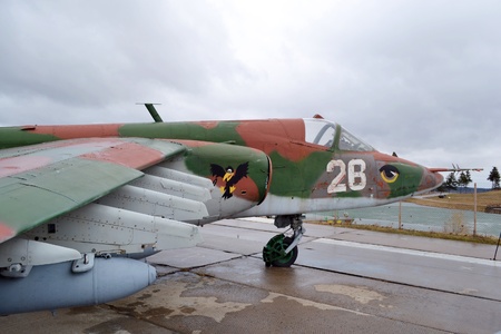 Old military aircraft of the Russian exhibitionのeditorial素材