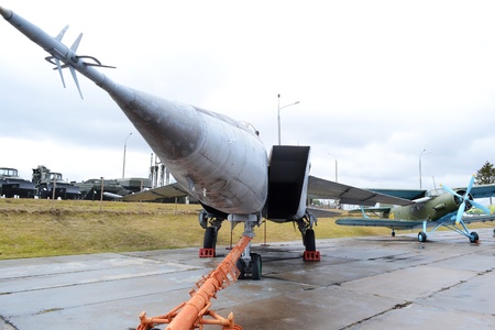 Old military aircraft of the Russian exhibition