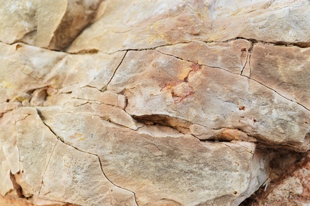 Close-up of brown gray rock . Texture or background.