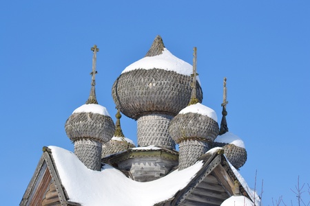 The old wooden church on the north of Russia. Ancient architectureの写真素材