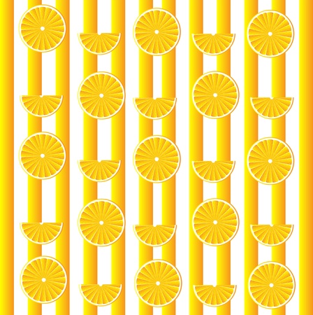 Wallpaper with citrus-fruit of orange slices - vectorのイラスト素材