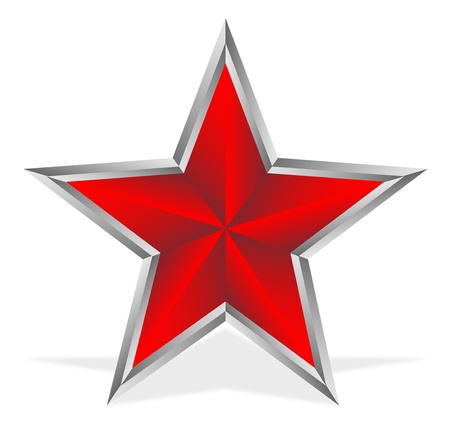 Red star on white backgroundのイラスト素材