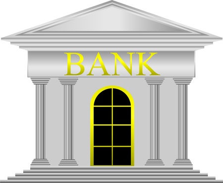 Metal bank icon on white background - vectorのイラスト素材