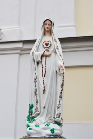 Statue of Virgin Mary in Brest, Belarusの写真素材