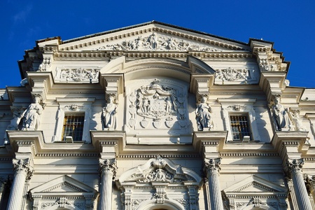 The facade of the palace in St. Petersburg, Russiaのeditorial素材
