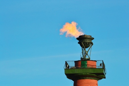 Rostral Column in St.Petersburg, Russia.の写真素材